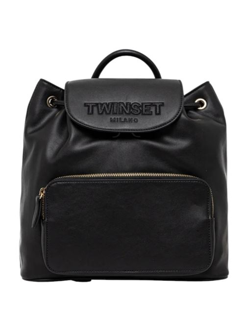 ZAINO CON LOGO RICAMATO TWIN SET | 251TD802400006 NERO